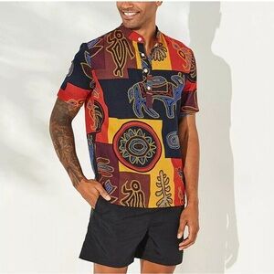 Colorful Abstract Men's Shirt Size XL